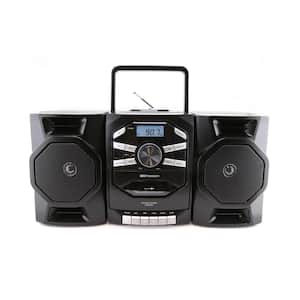 Portable CD And Cassette Boombox with AM/FM Radio and Speakers, Black (EPB-4000)