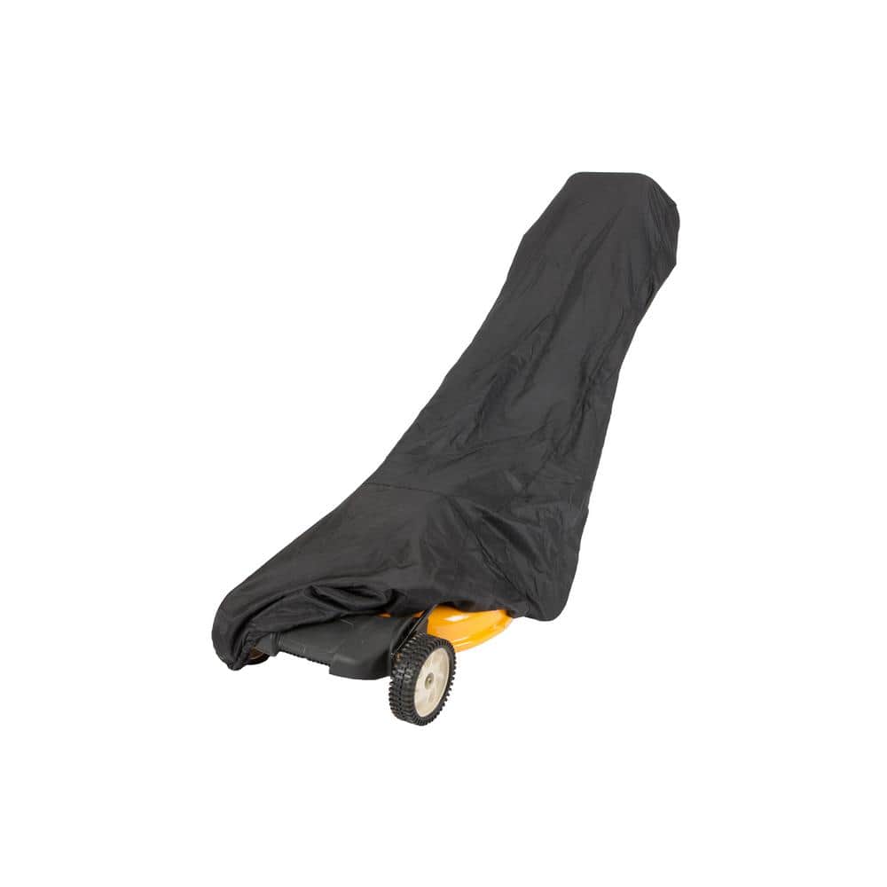 Universal Black Heavy-Duty Push Mower Cover with Elastic Hem