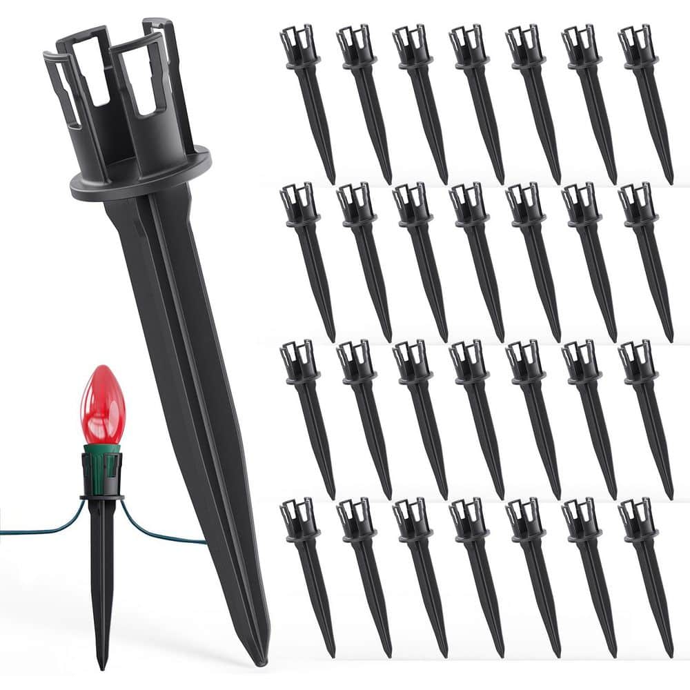 100-Pack Christmas Light Yard Stakes, 5.5 in. Lighting Stakes for C7 C9 Christmas Lights Outdoor, Universal Yard Stakes price history on PriceWatchPro