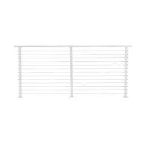 12 ft. Deck Cable Railing, 42 in. Base Mount, White