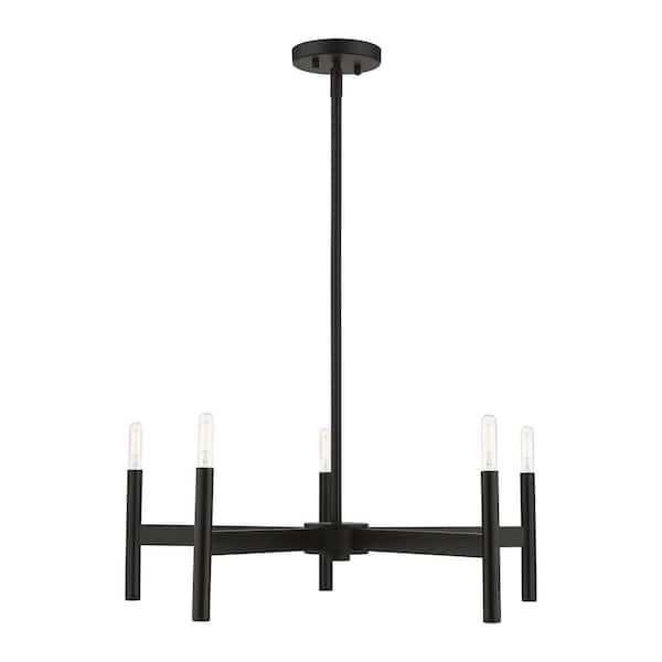 Livex Lighting Copenhagen 4-Light Black Mini Chandelier