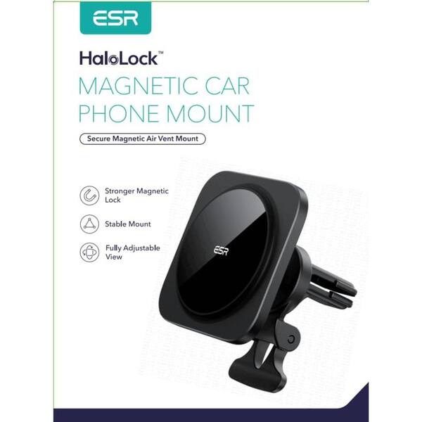 ESR HaloLock Magnetic Car Phone Mount Black 3C09210010103 - The Home Depot
