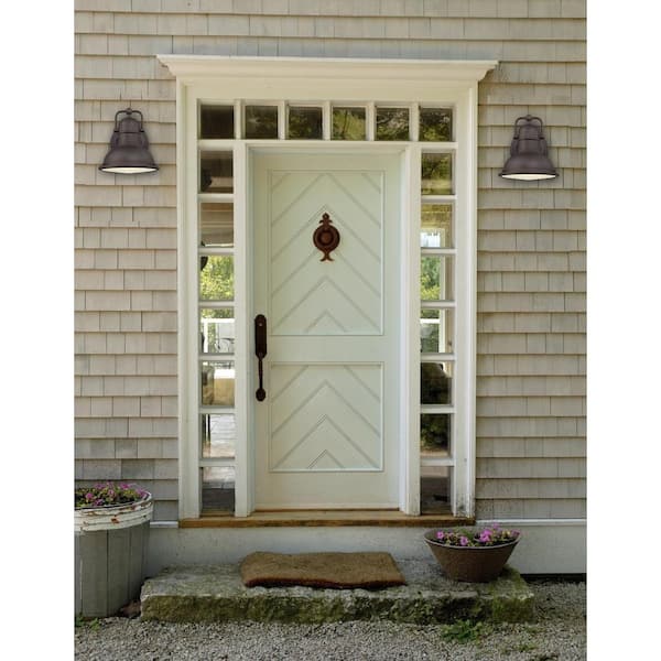 Orson 1-Light Oil Rubbed Bronze Outdoor Integrated Dimmable LED Wall Mount Lantern