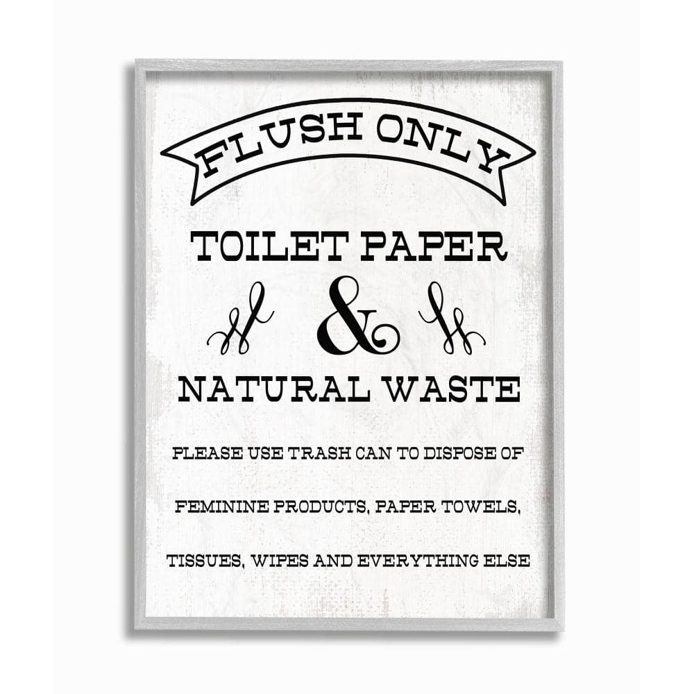 Stupell Industries Toilet Paper Roll Patent Black And White Bathroom  Design by Lettered and Lined 20 in. x 16 in. agp-192_fr_11x14 - The Home  Depot
