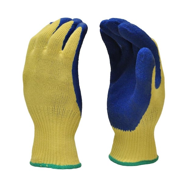 G & F Products Cut Resistant 100% Kevlar Heavy Weight Textured Latex Coated Large Gloves (1-Pair)
