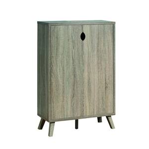 47.25 in. H x 31 in. W Gray Wood Shoe Storage Cabinet