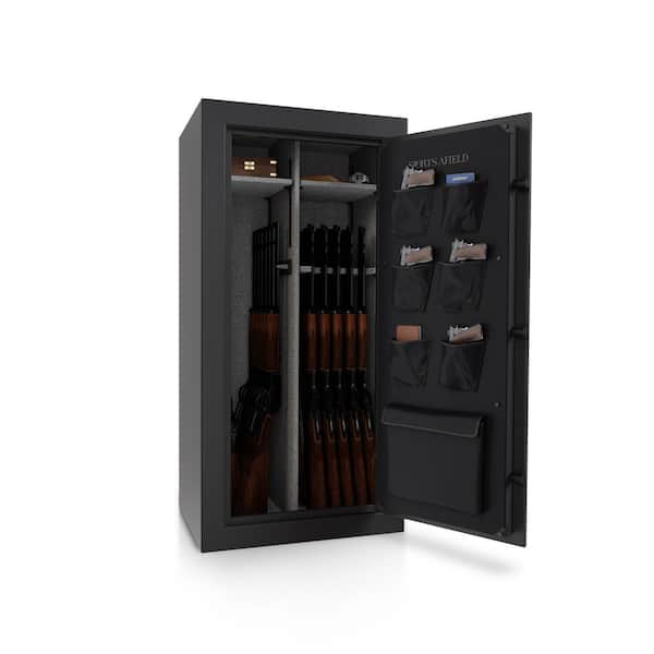 26-Gun Fireproof Long Gun Safe with Electronic Lock, Charcoal Gray