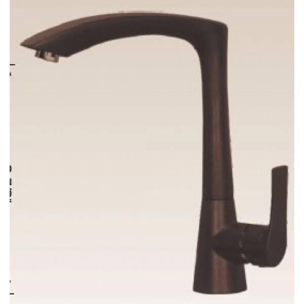 16 GAUGE SINKS Single Handle Deck Mounted Standard Kitchen Faucet with Deckplate Included in Stainless Steel