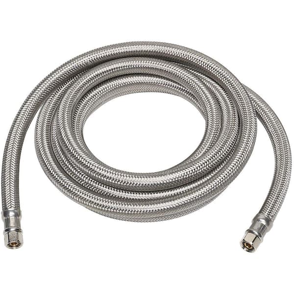 Details about   Stainless Braided Ice Maker Supply Line 1/4" Comp X 1/4" Comp X 120"  Lead Free 