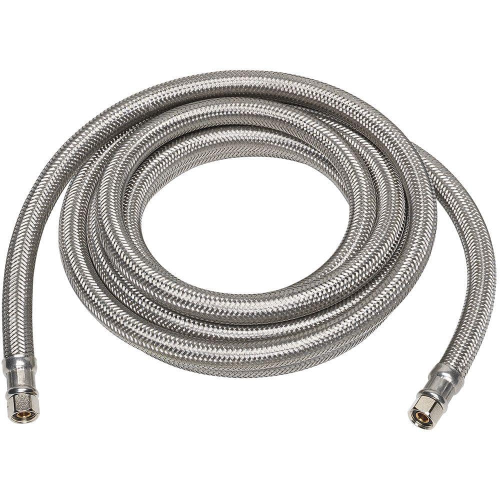 1/4 in. COMP x 1/4 in. COMP x 120 in. Stainless Steel Ice Maker Connector (
