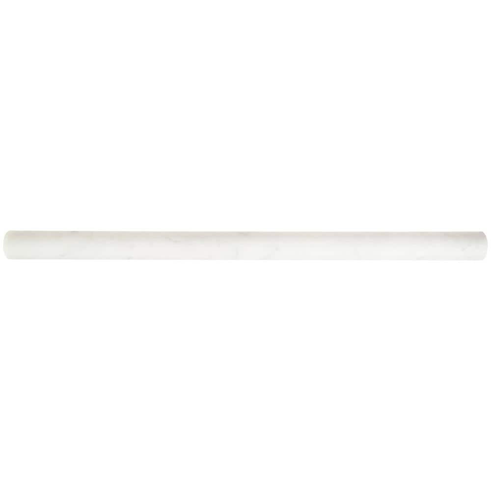 Carrara White Pencil Molding 0.75 in. x 12 in. Honed Marble Wall Tile (20 lin. ft./Case) price history on PriceWatchPro