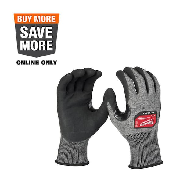 Medium High Dexterity Cut 3 Resistant Nitrile Dipped Outdoor and Work Gloves