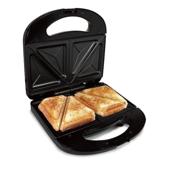 760 W Black Non-Stick Sandwich Maker