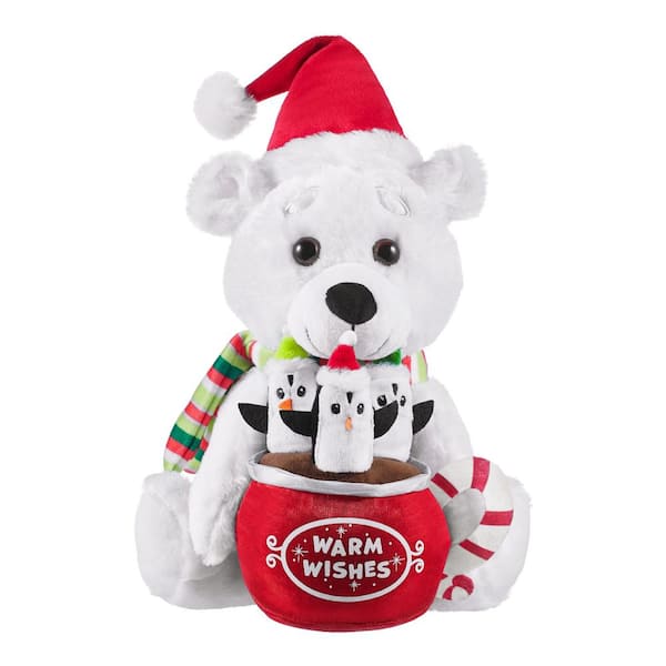Home Accents Holiday 11 in Animated Polar Bear With Penguins
