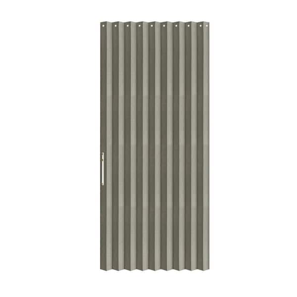 ARK DESIGN 120 in. x 80 in. Grey Woodgrain Vinyl PVC Accordion