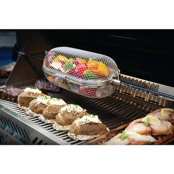 barbecue rotisserie grill basket napoleon