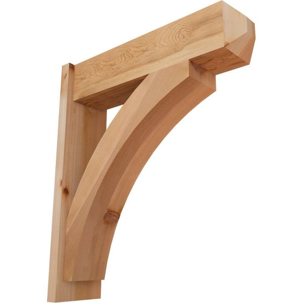 Ekena Millwork 8 in. x 32 in. x 28 in. Thorton Craftsman Smooth Western Red Cedar Outlooker