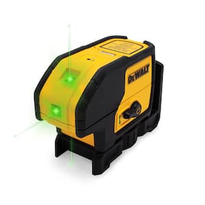 100 ft. Green Self-Leveling 3-Spot Laser Level with (2) AA Batteries & Case