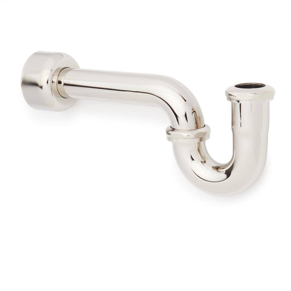 1-1/2 in. x 1-1/4 in. Polished Nickel Brass P-Trap with High Box Flange price history on PriceWatchPro