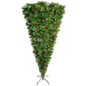 7.4 ft. Upside Down Hinged Spruce Full Artificial Christmas Tree with 1500 Branch Tips