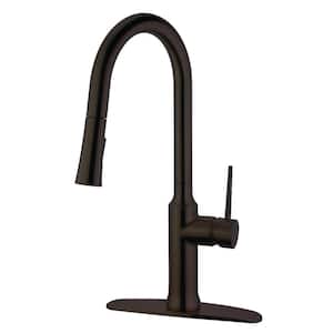 New York Single-Handle Pull-Down Sprayer Kitchen Faucet in Oil Rubbed Bronze