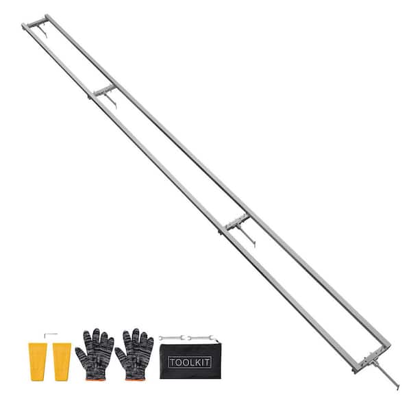 9.49 in. Rail Mill Guide System, 12 ft. 4-Crossbar Chainsaw Mill Kits, Aluminum Saw Milling Rails System Works, 2-Wedges