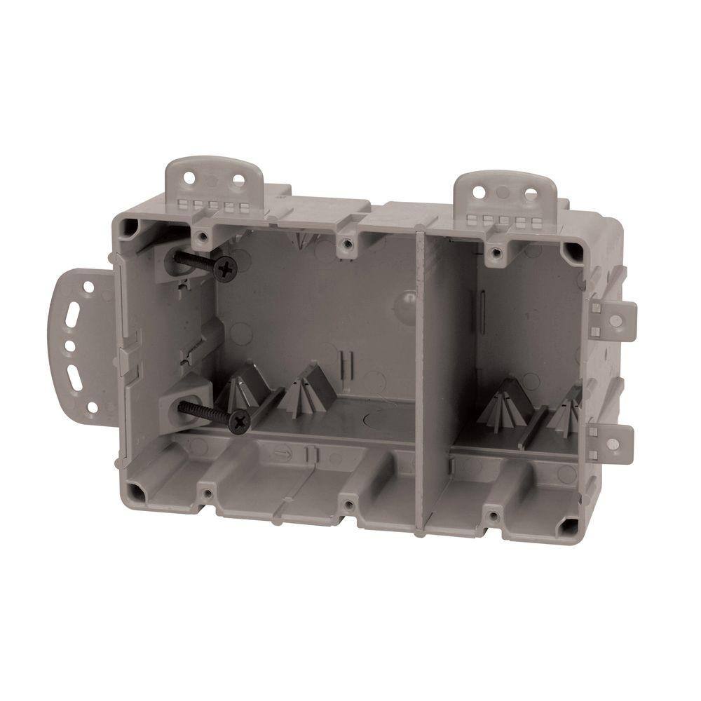 Surface Mount Southwire MSB2G Two Gang Device Box With Depth Adjustable, Heavy Duty 42lb & MSB3G Three Gang Device Box With Depth Adjustable, Heavy Duty 42lb Old Work