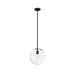 Sacha 1-Light Natural Iron Island Pendant Light with Clear Glass Shade