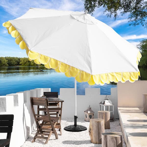 funsite patio umbrella Stylish, Not-Basic Umbrellas for $100 or Less or rectangle table with 4 GARSING 6.5-ft Steel Mint Green