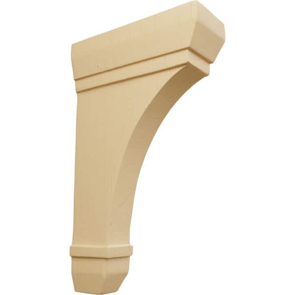 Ekena Millwork 2-1/4 in. x 6 in. x 10 in. Unfinished Wood Alder Stockport Corbel