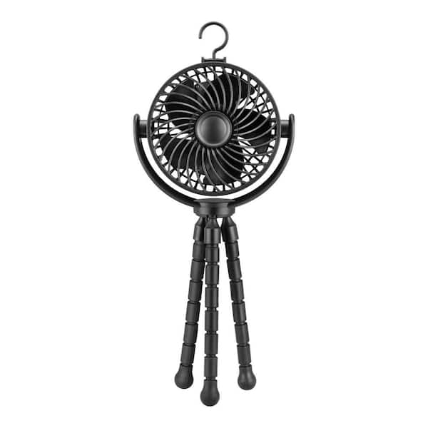 4 in. Personal Octopus Clip on Fan in Black