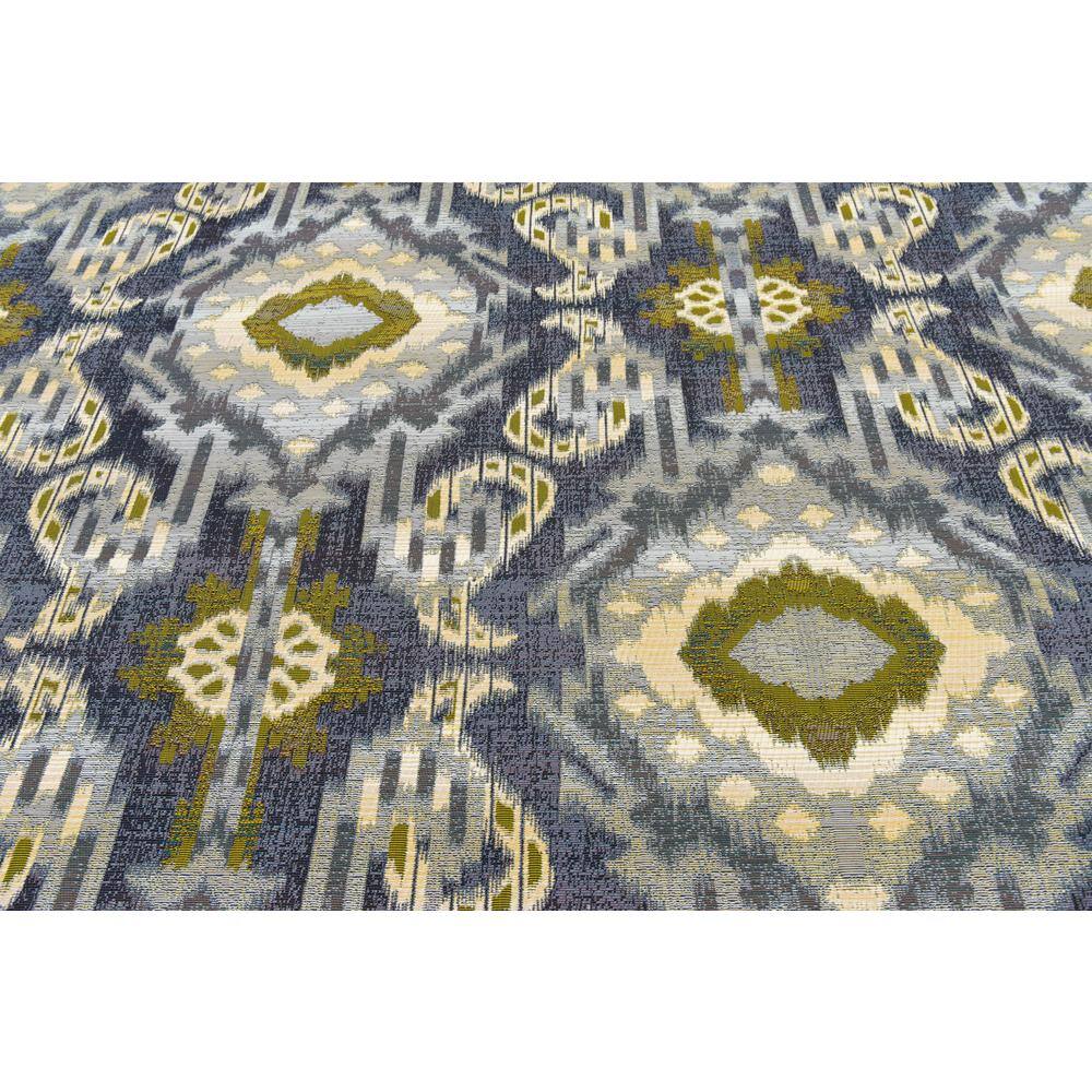 Blue Rectangular Synthetic Outdoor Area Rug 10' x 12'