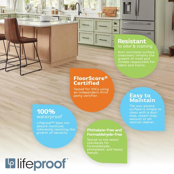 Spring Park Oak 22 MIL x 8.7 in. W x 59 in. L Waterproof Click Lock Luxury Vinyl Plank Flooring (700.6 sq. ft./pallet)