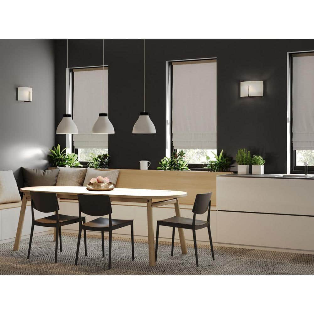 Everlume 11" Matte Black Modern LED Pendant with Edge-Lit Diffuser