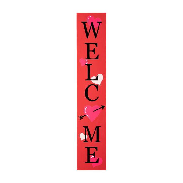 y ❤︎ Glitzhome 36 in. H Valentine's Wooden Welcome Porch Sign