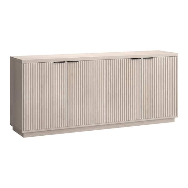 Meyer&Cross Mansfield Alder White MDF 68 in. Buffet Table