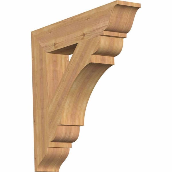 Ekena Millwork 5.5 in. x 30 in. x 30 in. Western Red Cedar Olympic Traditional Smooth Bracket