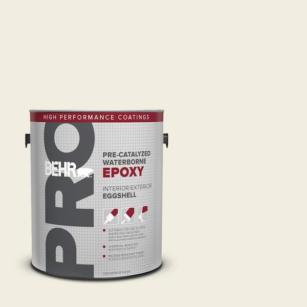 BEHR PRO 1 gal. White HP Pre-Catalyzed Waterborne Epoxy Eggshell Interior/Exterior Paint