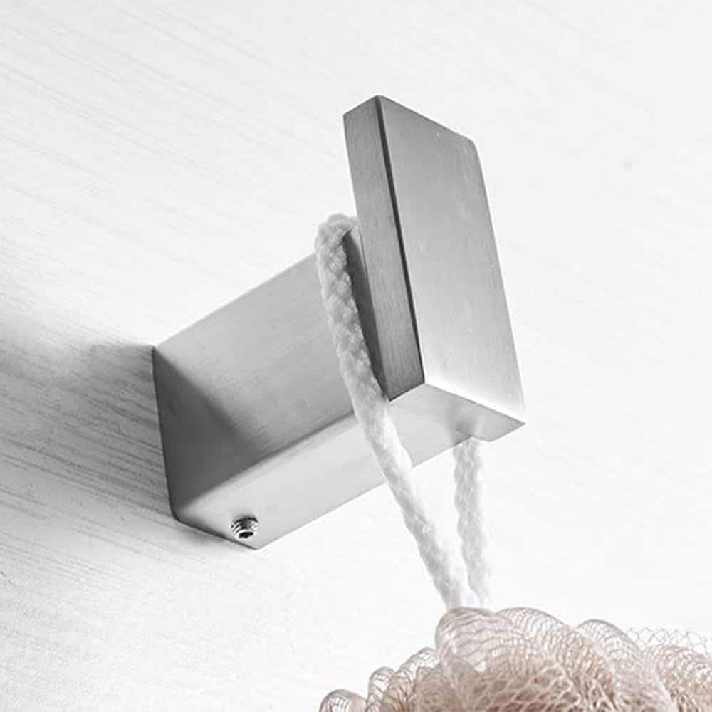 Brushed Nickel 4-Piece Stainless Steel Bathroom Hardware Set