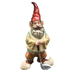 21 in. Golfer Gnome Holding Golf Club Collectible Statue