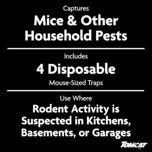 Super Hold Glue Traps Mouse Size for Mice, Cockroaches, Spiders, and Scorpions, Ready-To-Use, 4 Traps