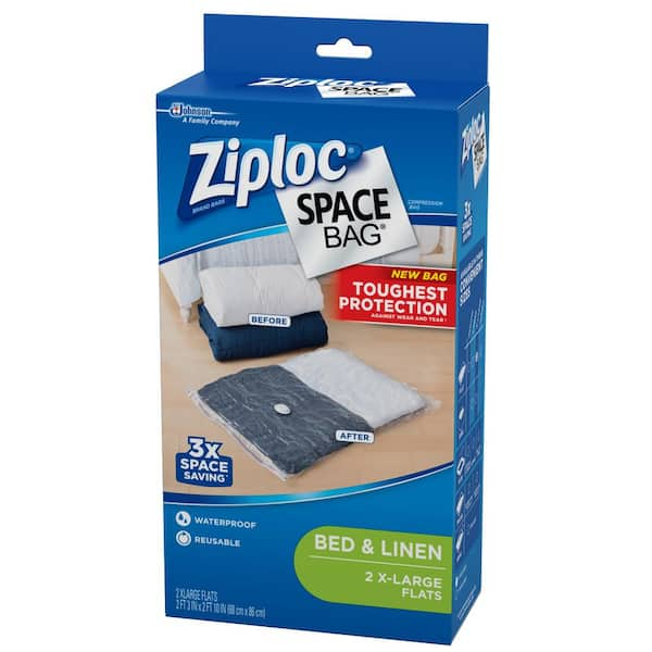 Ziploc Big Bags, XXL Double Zipper Bag, 3 CT (Pack of 2)