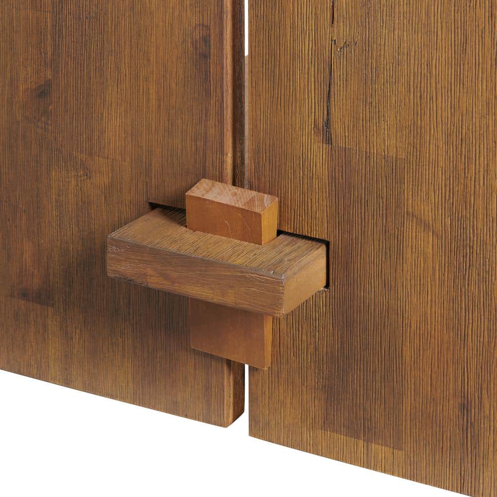 Bethel 52" Natural Acacia Wood Console Table with Storage Shelf