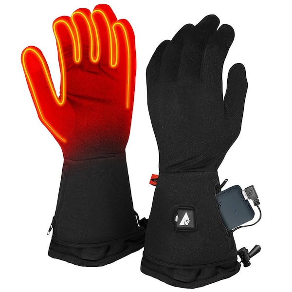 ACTIONHEAT Men's Large/X-Large Black 5V Heated Glove Liners AH-GL-5V-1 ...