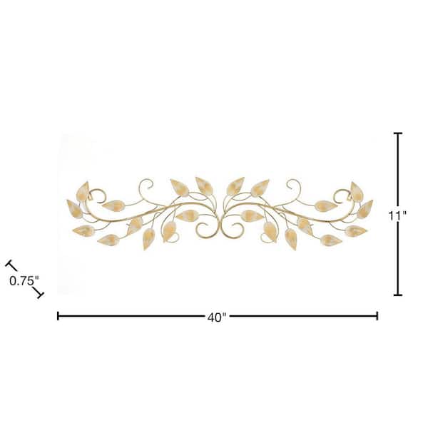 Gold Over the Door Scroll Hanging Interior Wall Art Home Decor 