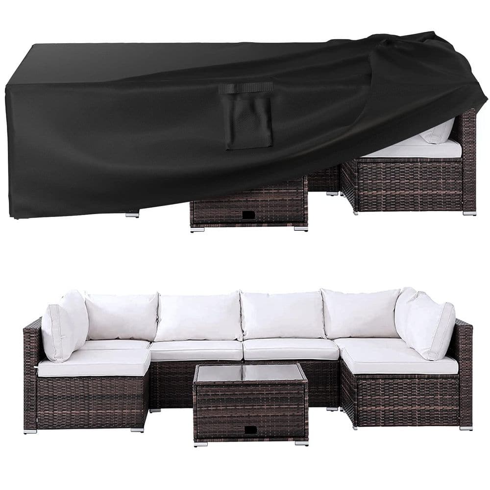 111 in. W x 74 in. D Patio Furniture Cover, Waterproof, Weather Resistant, Outside Table & Chair Cover, Heavy Duty 600D price history on PriceWatchPro