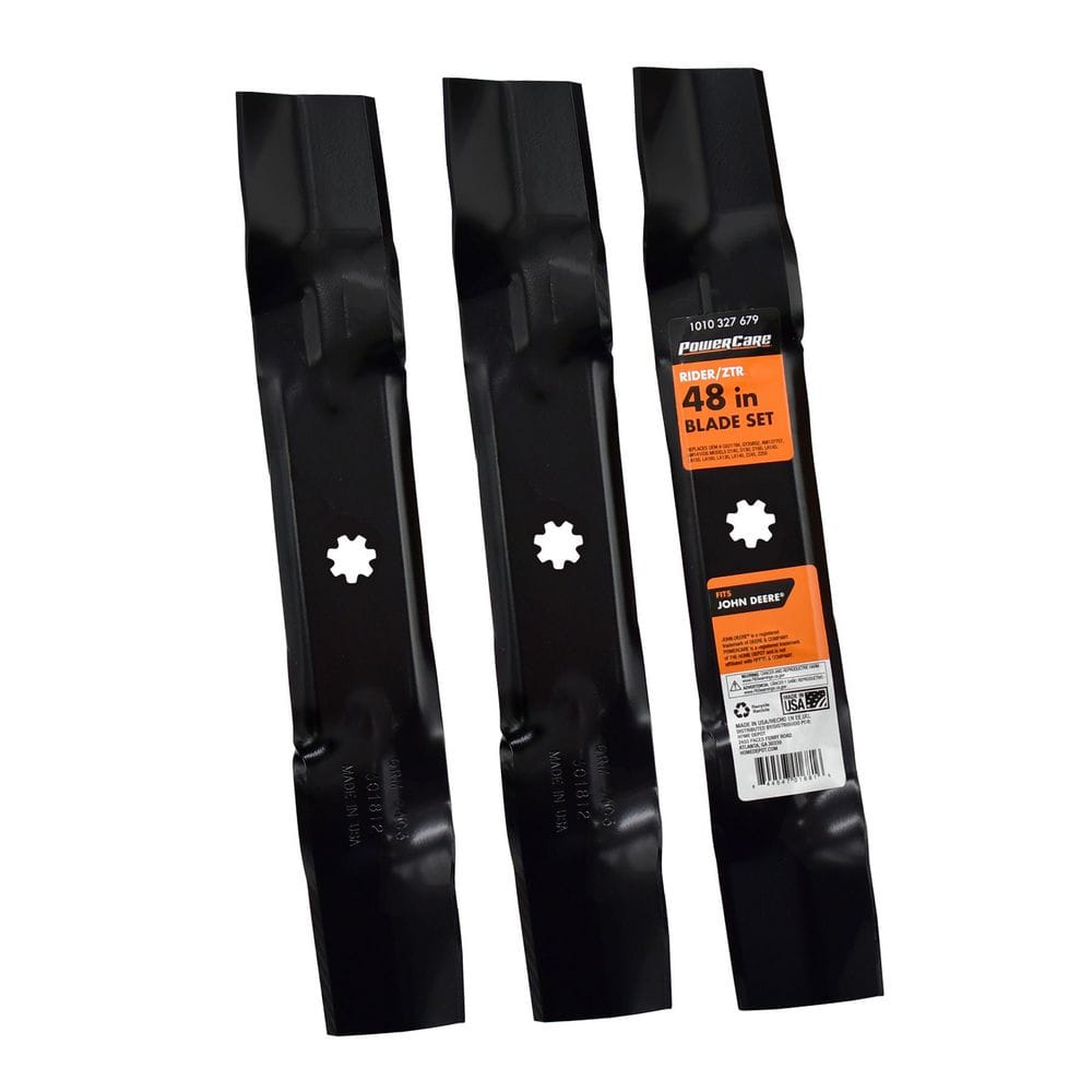 3 Blade Set for 48 in. cut John Deere mowers, Replaces OEM Numbers GX21784,