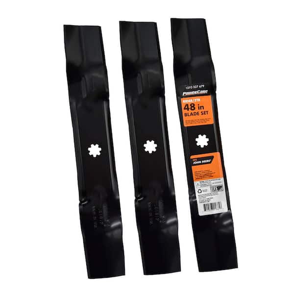 3 Blade Set for 48 in. cut John Deere mowers, Replaces OEM Numbers GX21784, GY20852, AM137757, AM141035
