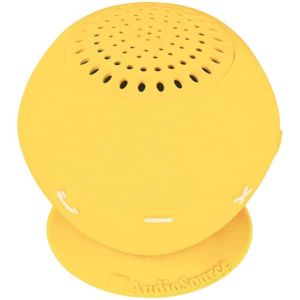 AudioSource Water-Resistant Bluetooth Speaker (Yellow)