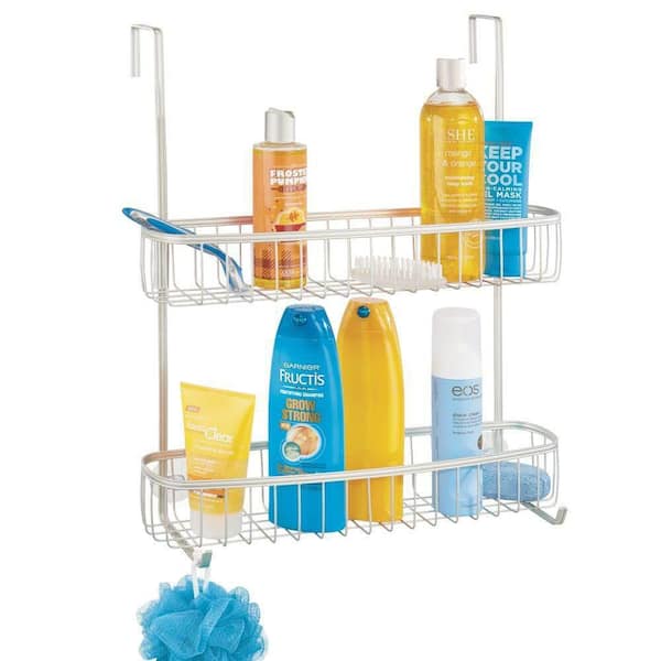 UIFER Shower Caddy Over The Door, Rustproof Aluminum Shower Caddy, Shower  Door Storage Organizer with a Suction Cup, Hooks and Basket